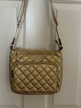 MZ Wallace Metro Scout Deluxe Light Gold Pearl + free Pom Pom London Tassel